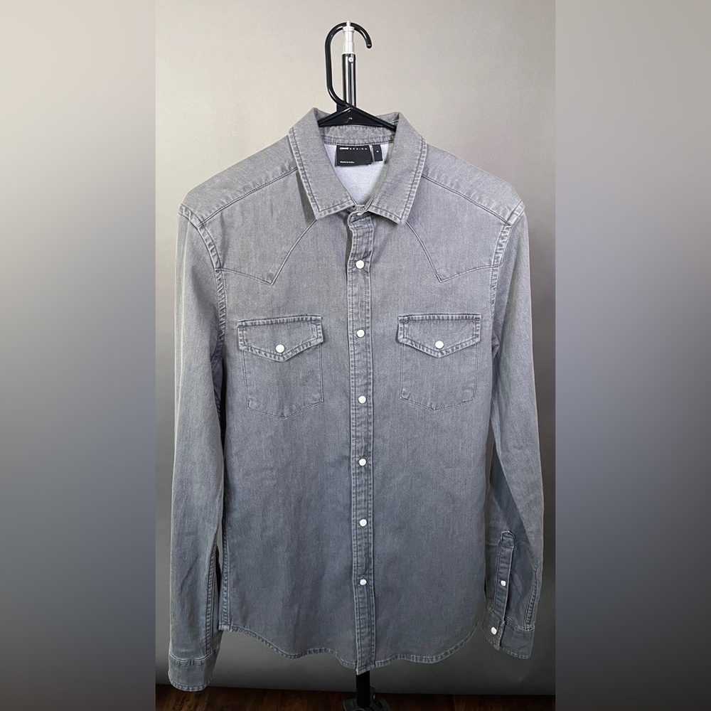 ASOS Men’s gray denim button up
